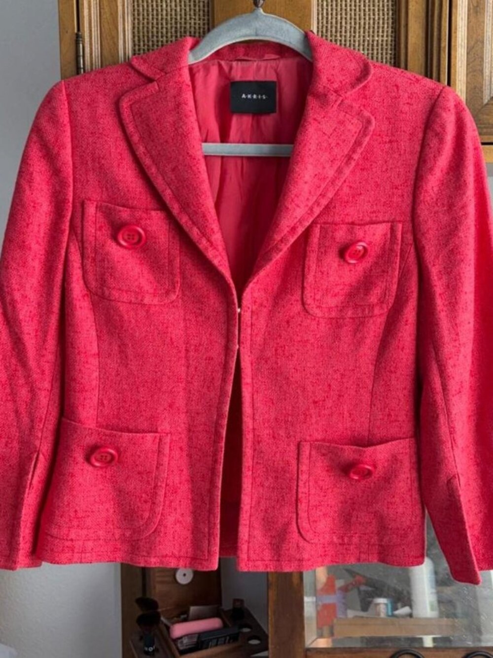 Akris Hot Pink Blazer Jacket in Small